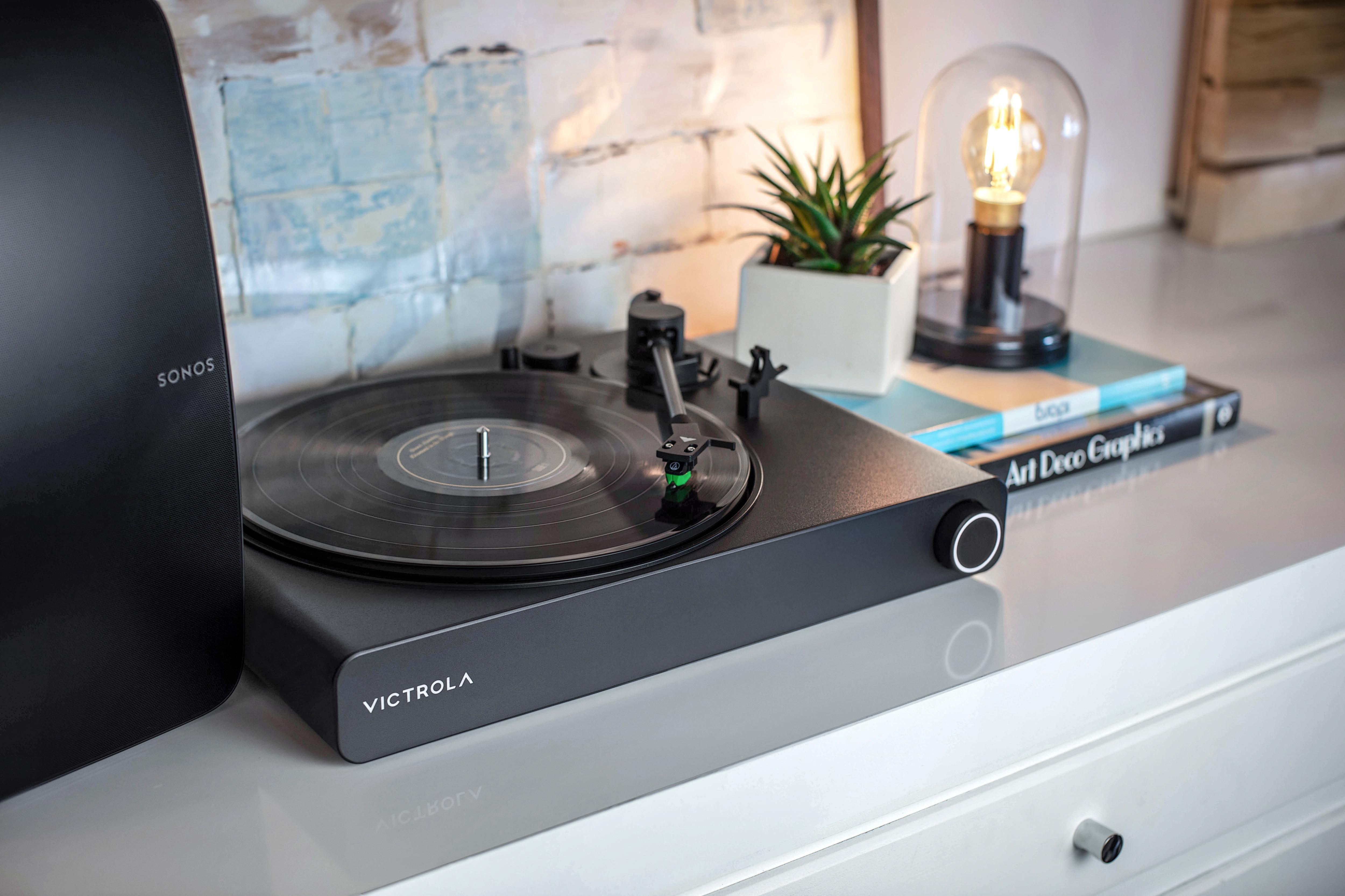 Platenspeler VICTROLA Stream Onyx zwart | compatibel met Sonos