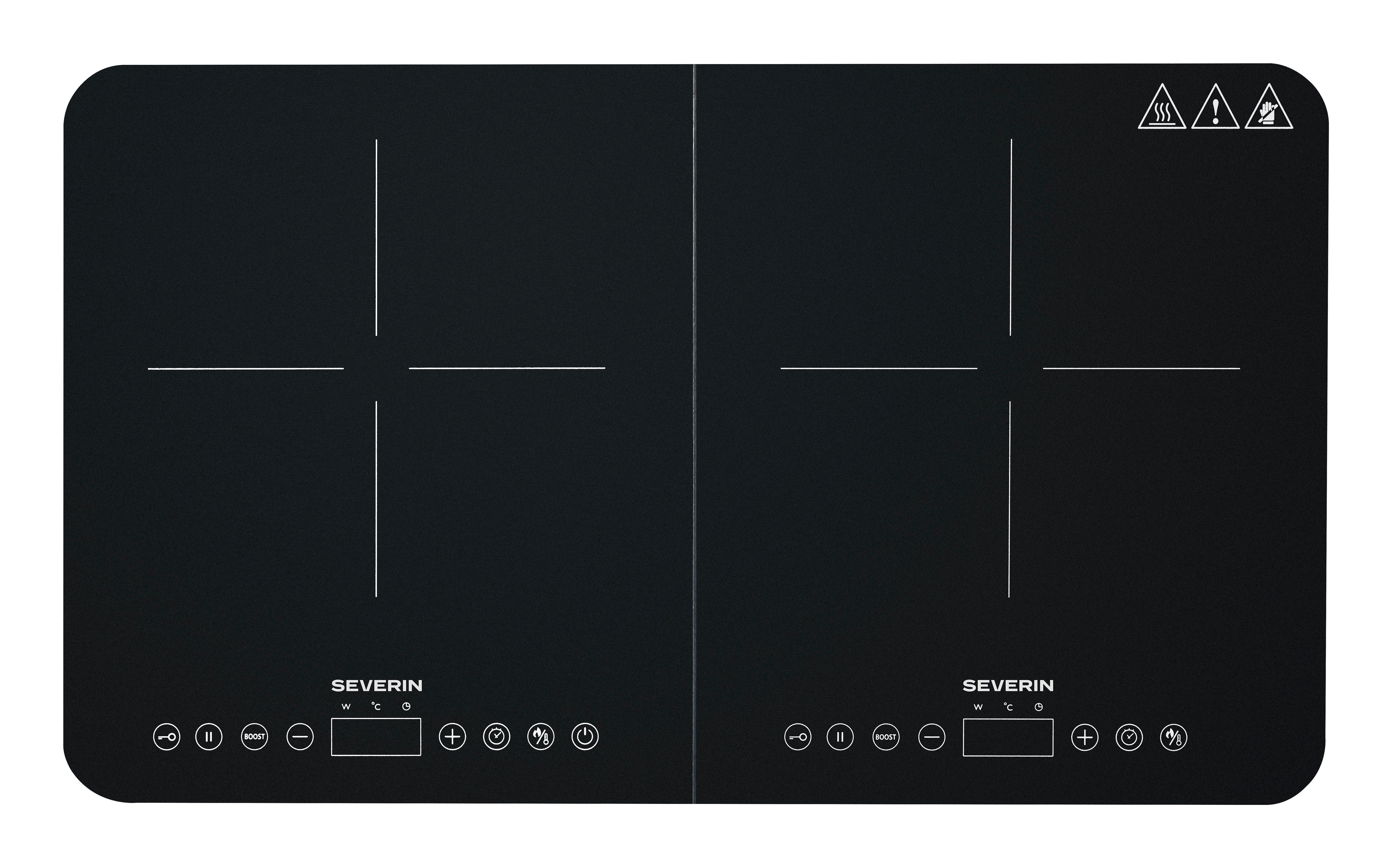 Severin DK 1027 Noir Comptoir 58 cm Plaque avec zone à induction 2 zone(s)