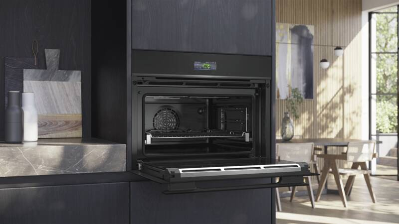 Siemens iQ700 CB974GKB1 four 47 L 2900 W Noir, Acier inoxydable