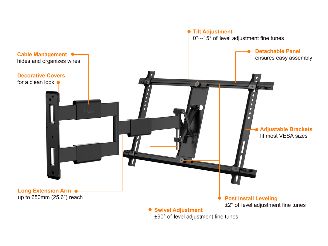 Multibrackets Muursteun VESA Flexarm Thin Large MB210143