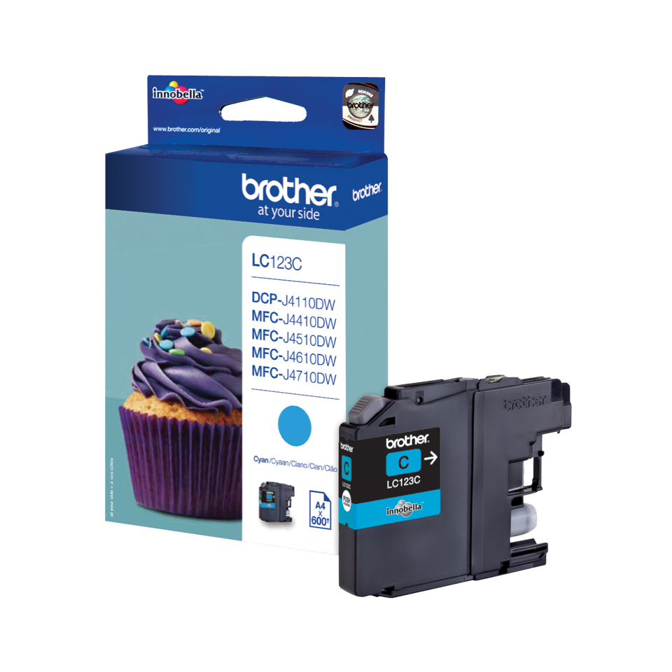 Inktpatroon BROTHER LC123C 600 pagina's Blauw