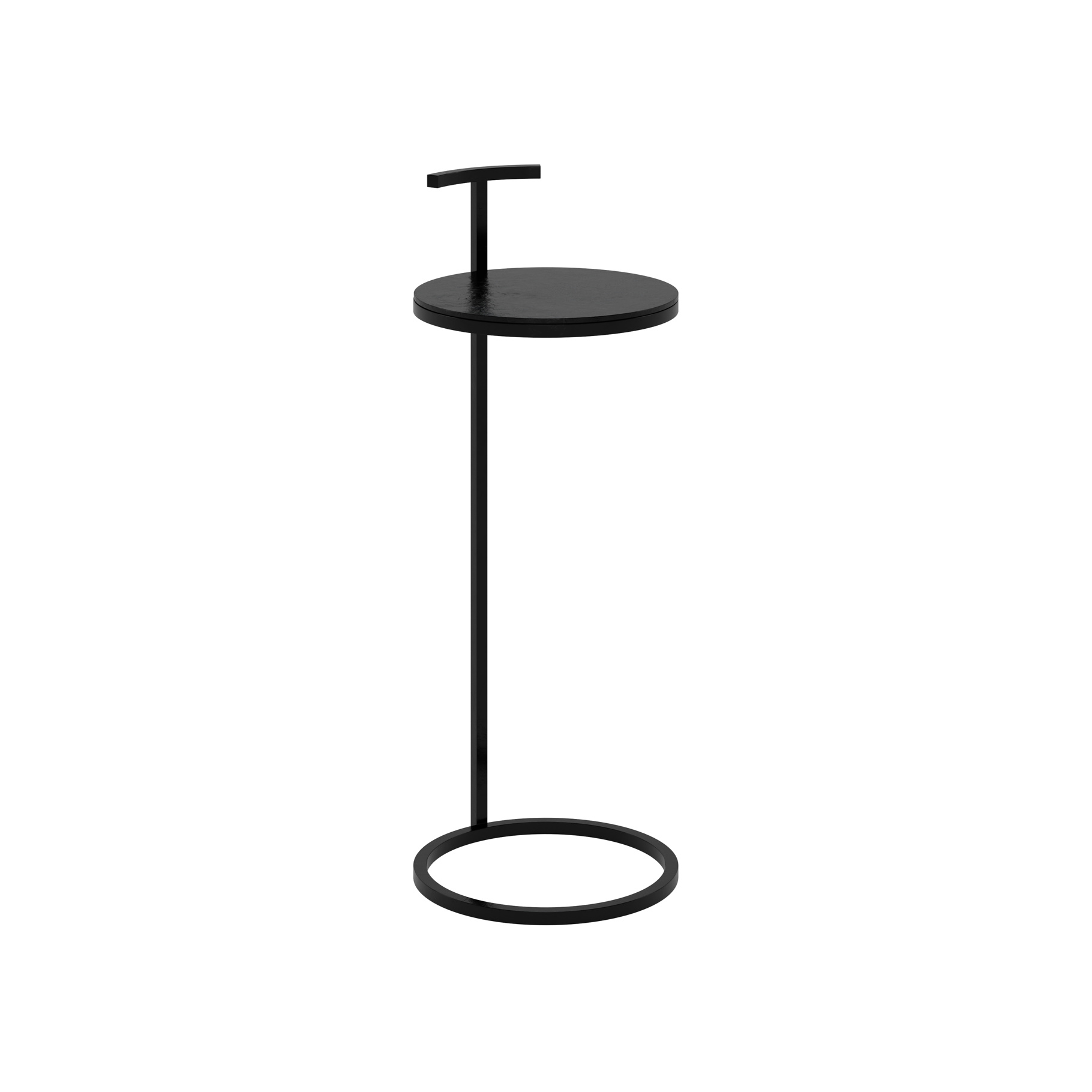 Bijzettafel Dôme Deco F10-A6/BLA BERLIN Black rond alu