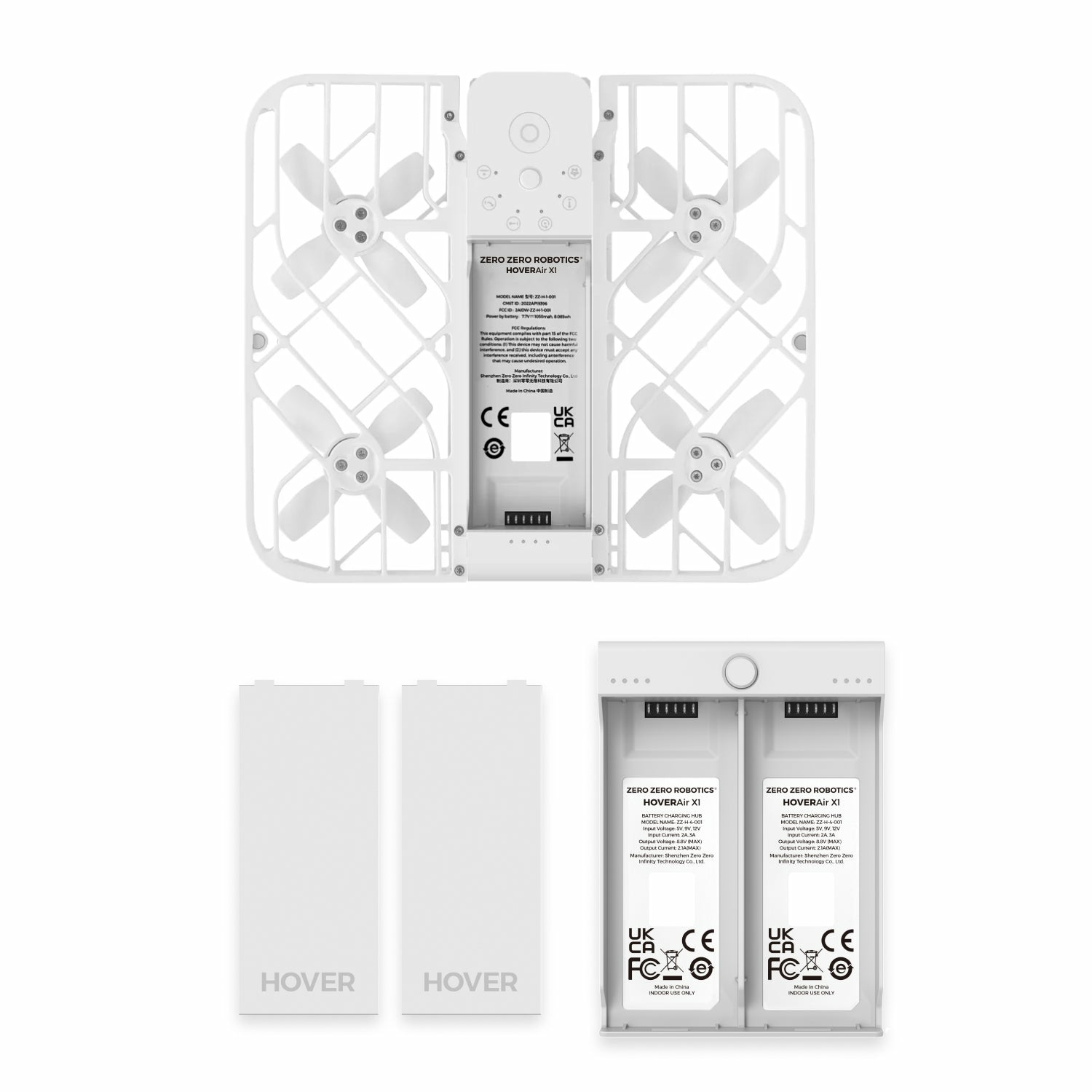 HOVERAir X1 Combo 4 propellers Quadcopter 2704 x 1520 Pixels 1050 mAh Wit