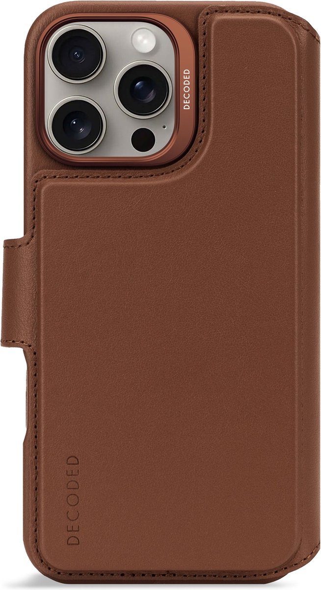 Decoded Leather Detachable Wallet Apple iPhone 16 Pro Max Tan