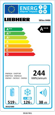Liebherr SBSes 8486 PremiumPlus frigo américain Pose libre 645 L Acier inoxydable