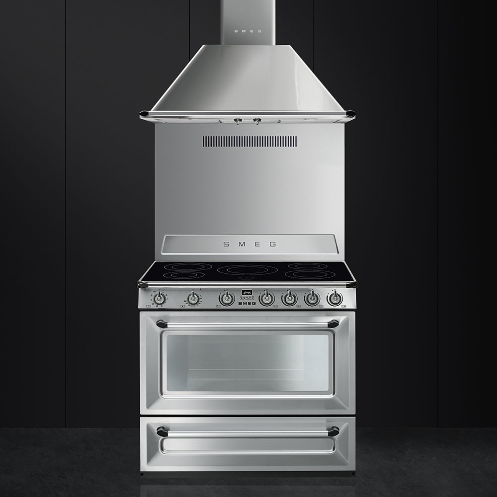 Smeg TR90IX9 four et cuisinière Electrique Plaque avec zone à induction Acier inoxydable A