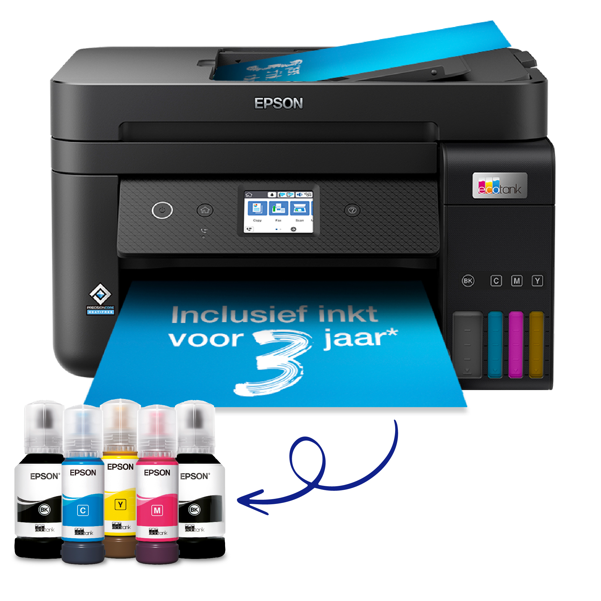 Printer Inkjet EPSON EcoTank ET-4850 AIOFlat Kleur A4