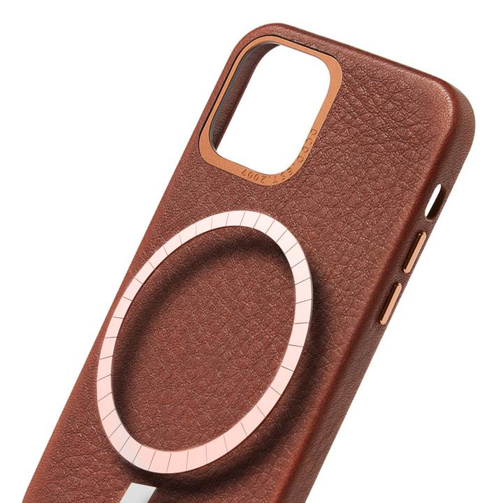 Tas DECODED Back Cover Brown - iPhone 12 Pro Max MagSafe