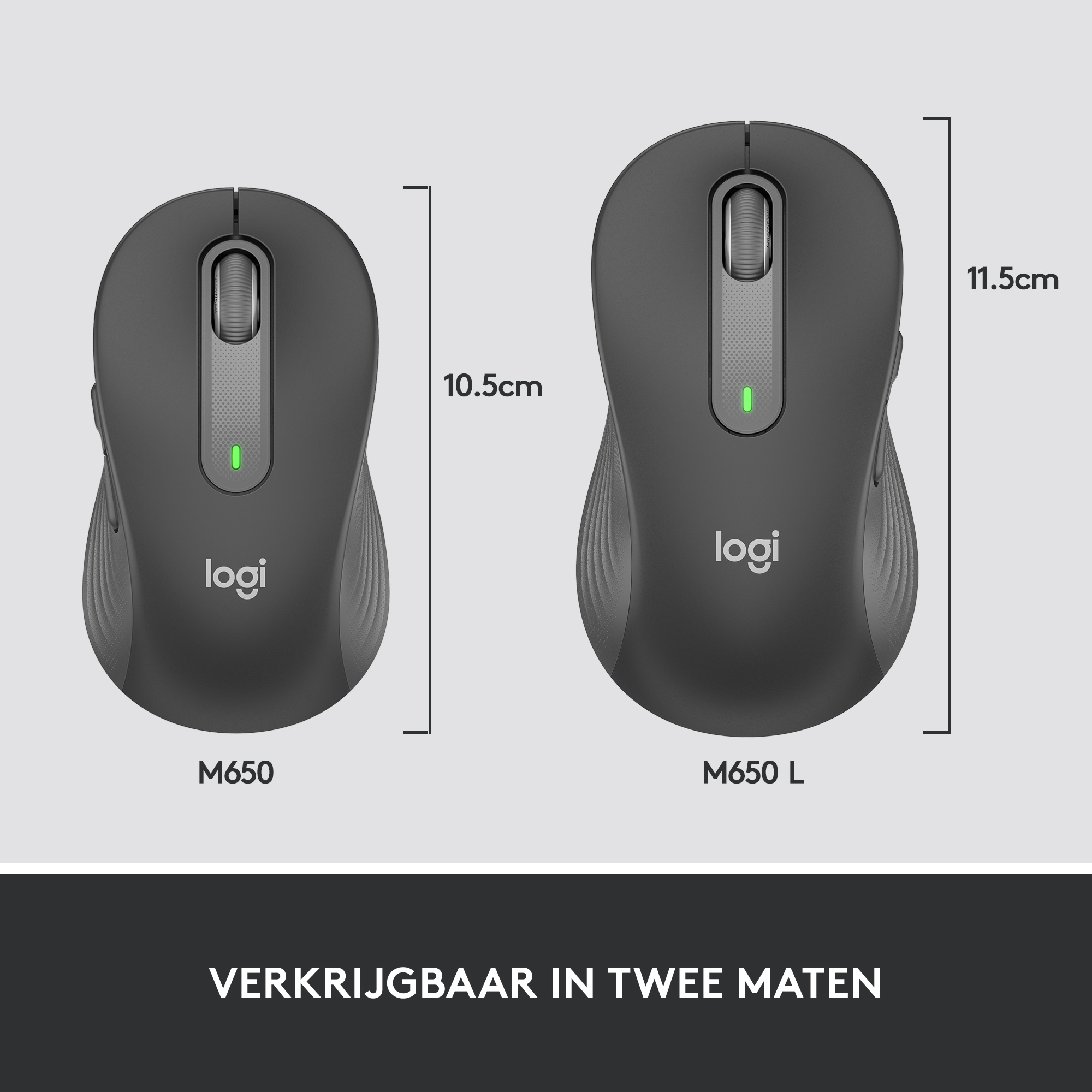 Draadloze Muis Logitech M650 LargeR Signature Graphite