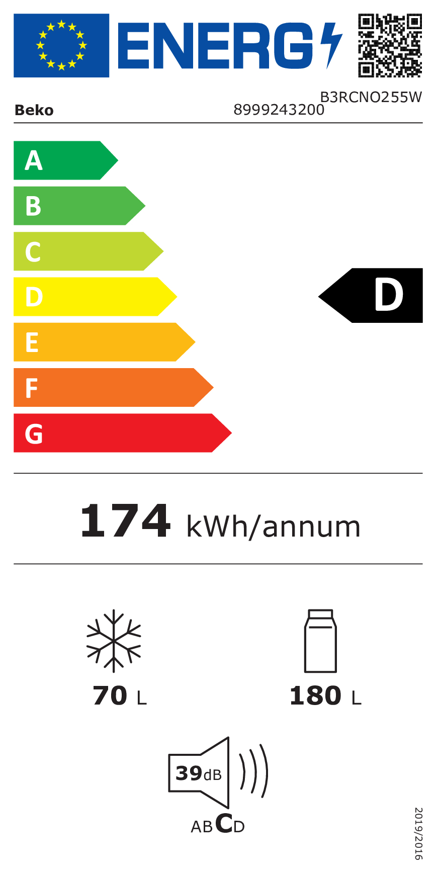 Beko koelvriescombi B3RCNO255W