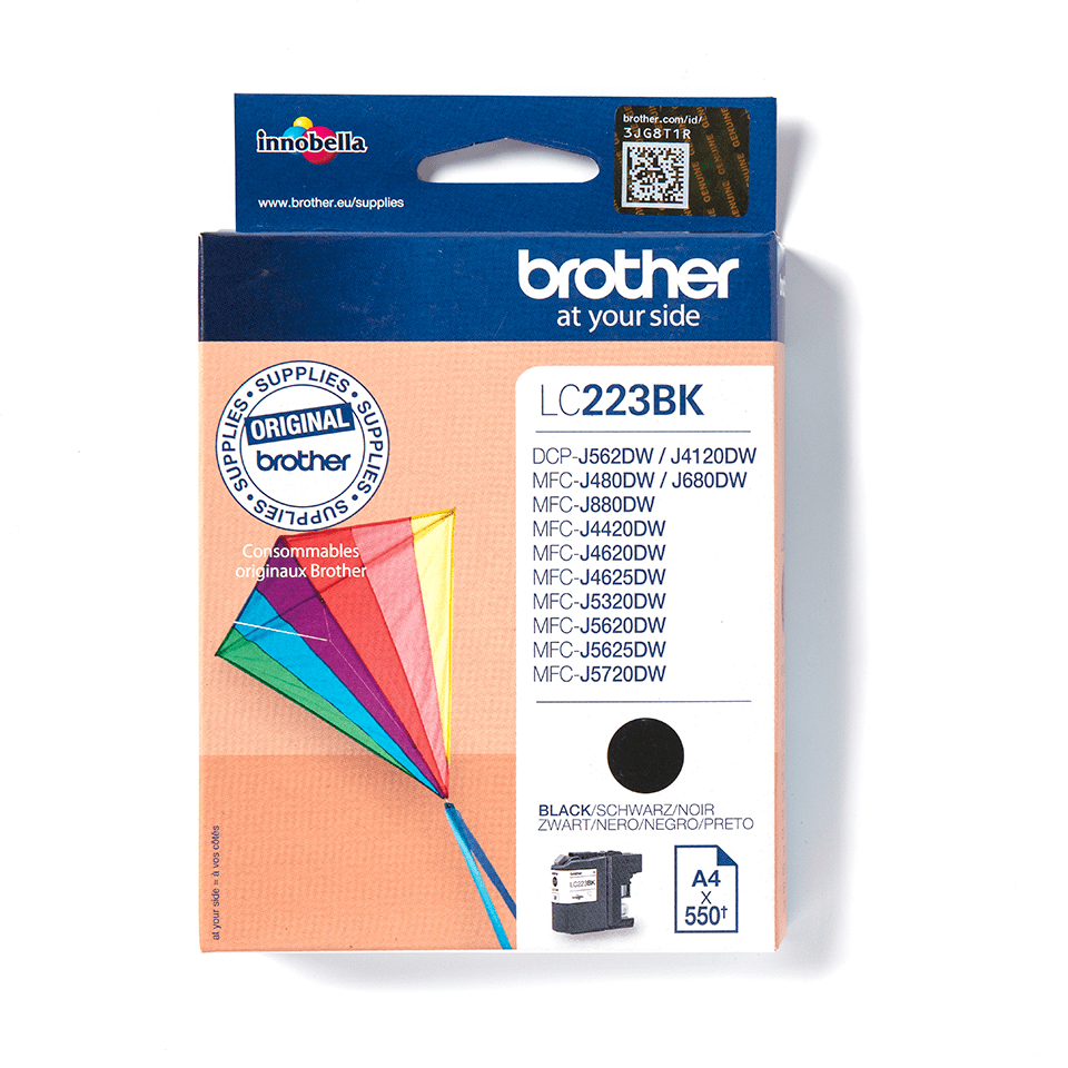 Inktpatroon BROTHER LC-223BK Zwart
