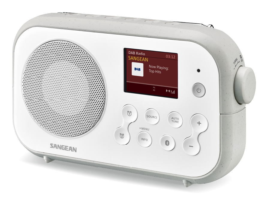 DAB+ radio SANGEAN Traveller 420 grijs/wit