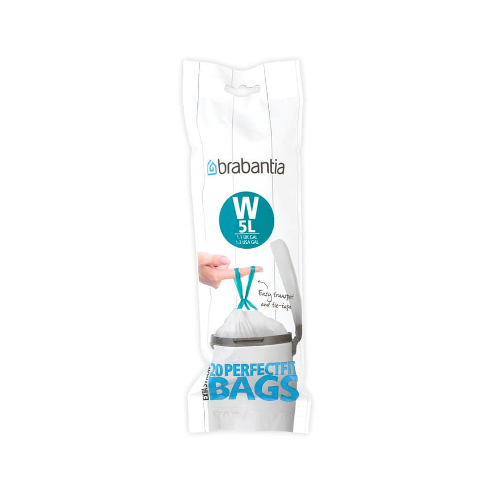 Afvalzak BRABANTIA 116681 PerfectFit W 5L 20pcs