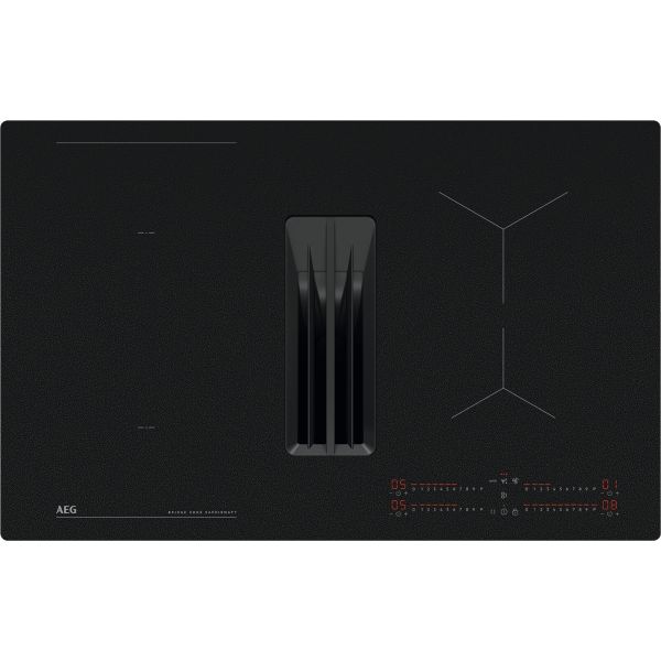 Inductiekookplaat met afzuiging AEG NCH84B03CZ  / A+ / 80cm / Saphirematt