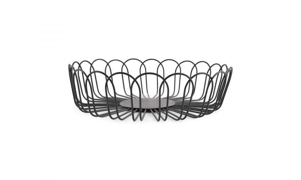 Draadmand Ona 682033 26,5xH7,5cm zwart Flores
