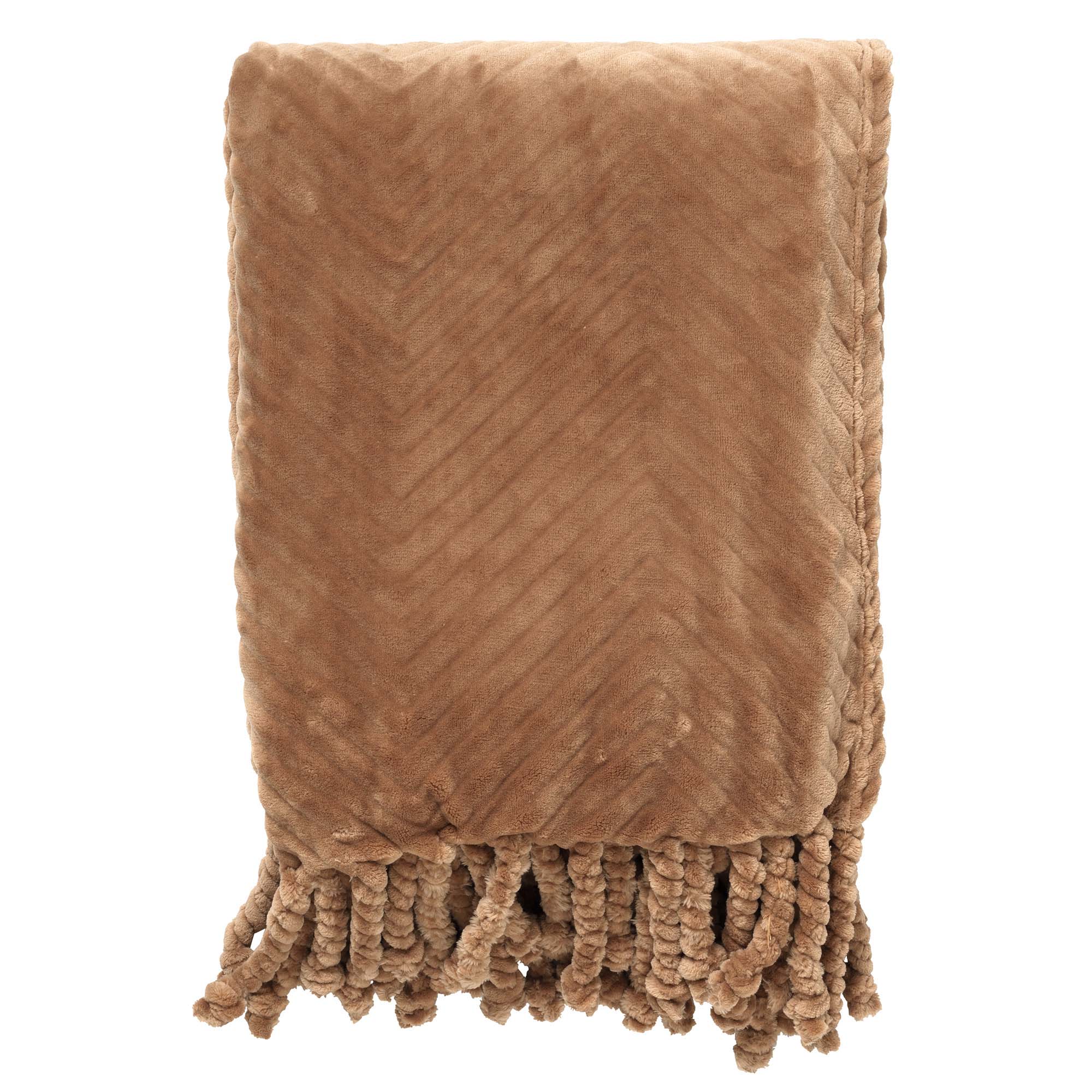 Plaid Dutch Decor ZIGGY Tobacco Brown 140x180cm