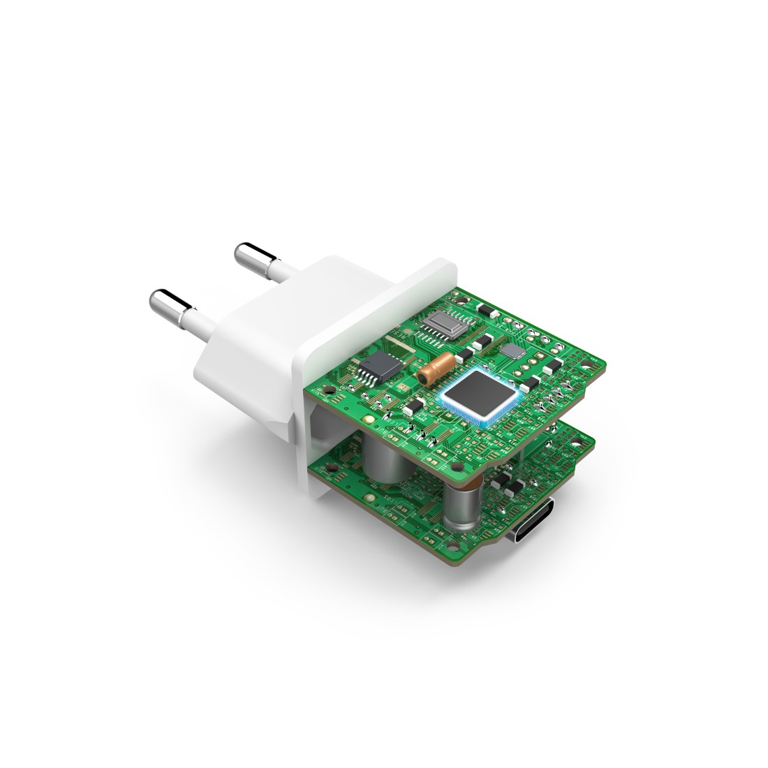 Hama Chargeur rapide, USB-C, PD/Qualcomm®, mini-chargeur, 25 W, blanc