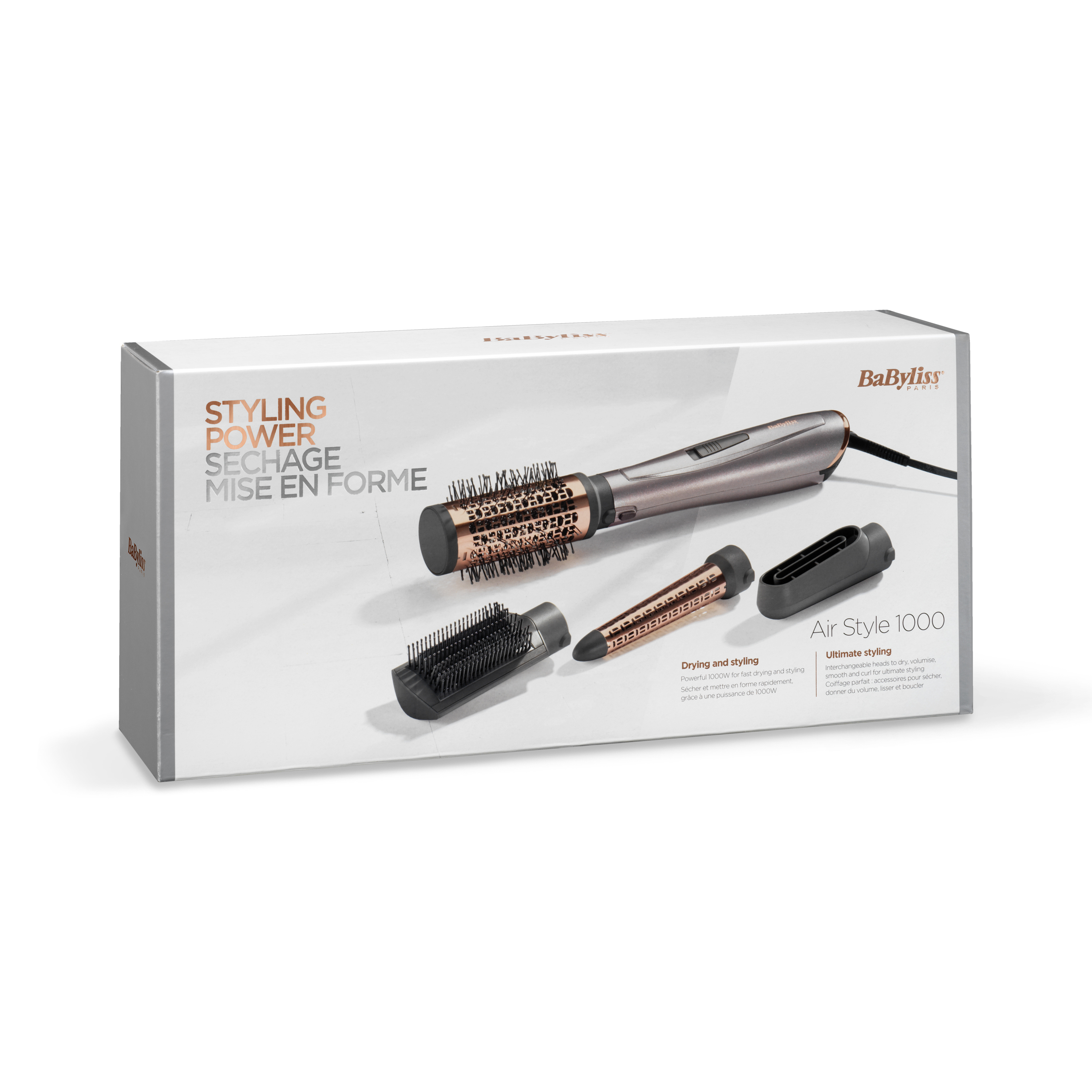 BaByliss Air Style 1000 Haarstijlset Warm Zwart, Koper, Palladium 1000 W 2,5 m