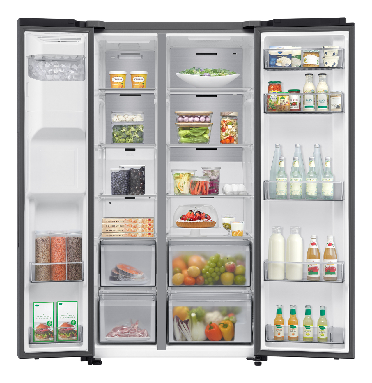 Koelkast SAMSUNG RS70F66KBTEF / SBS / B / mat inox / wifi