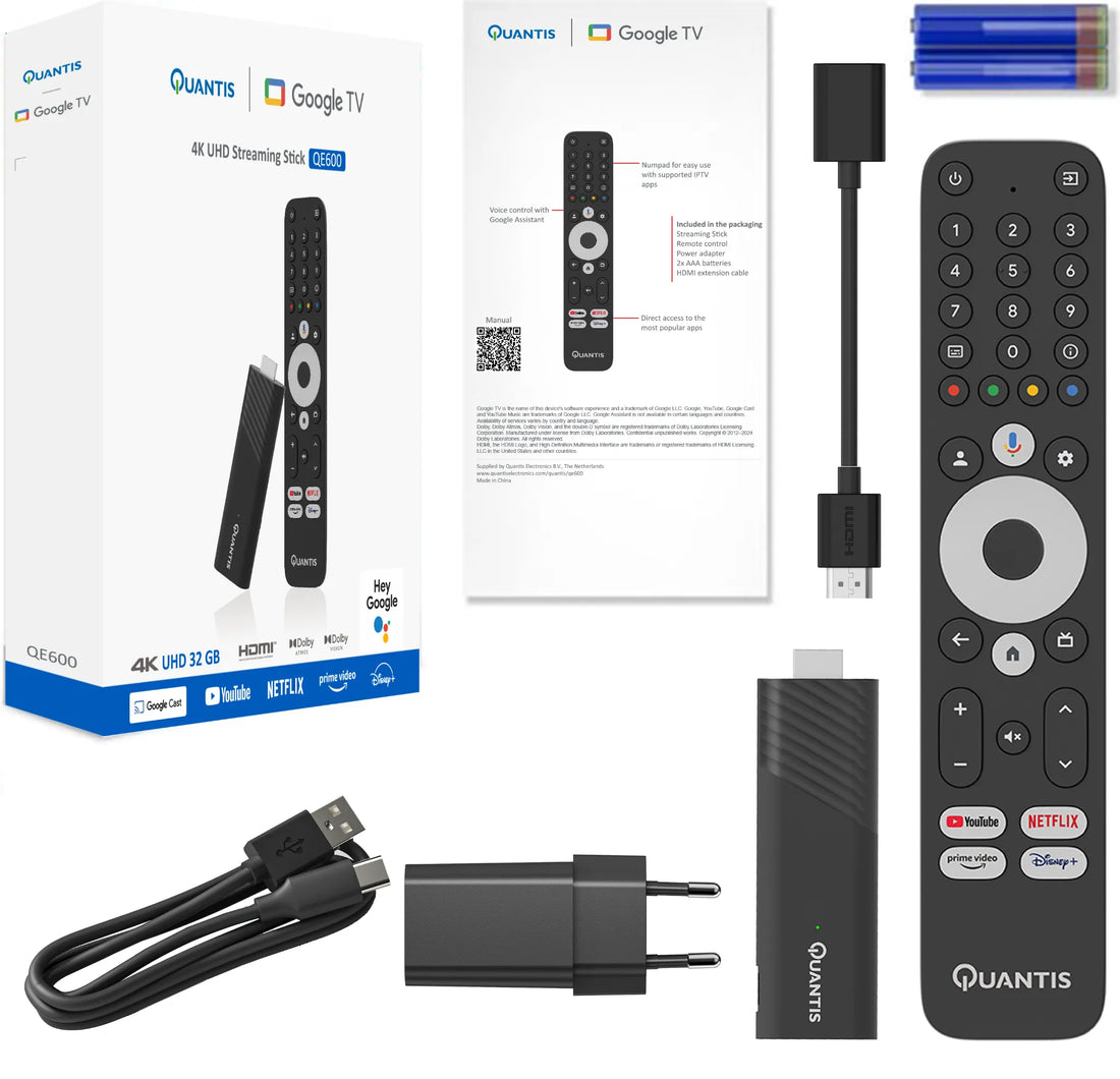 Media speler QUANTIS Streaming Stick (Google TV / Chromecast) 4K