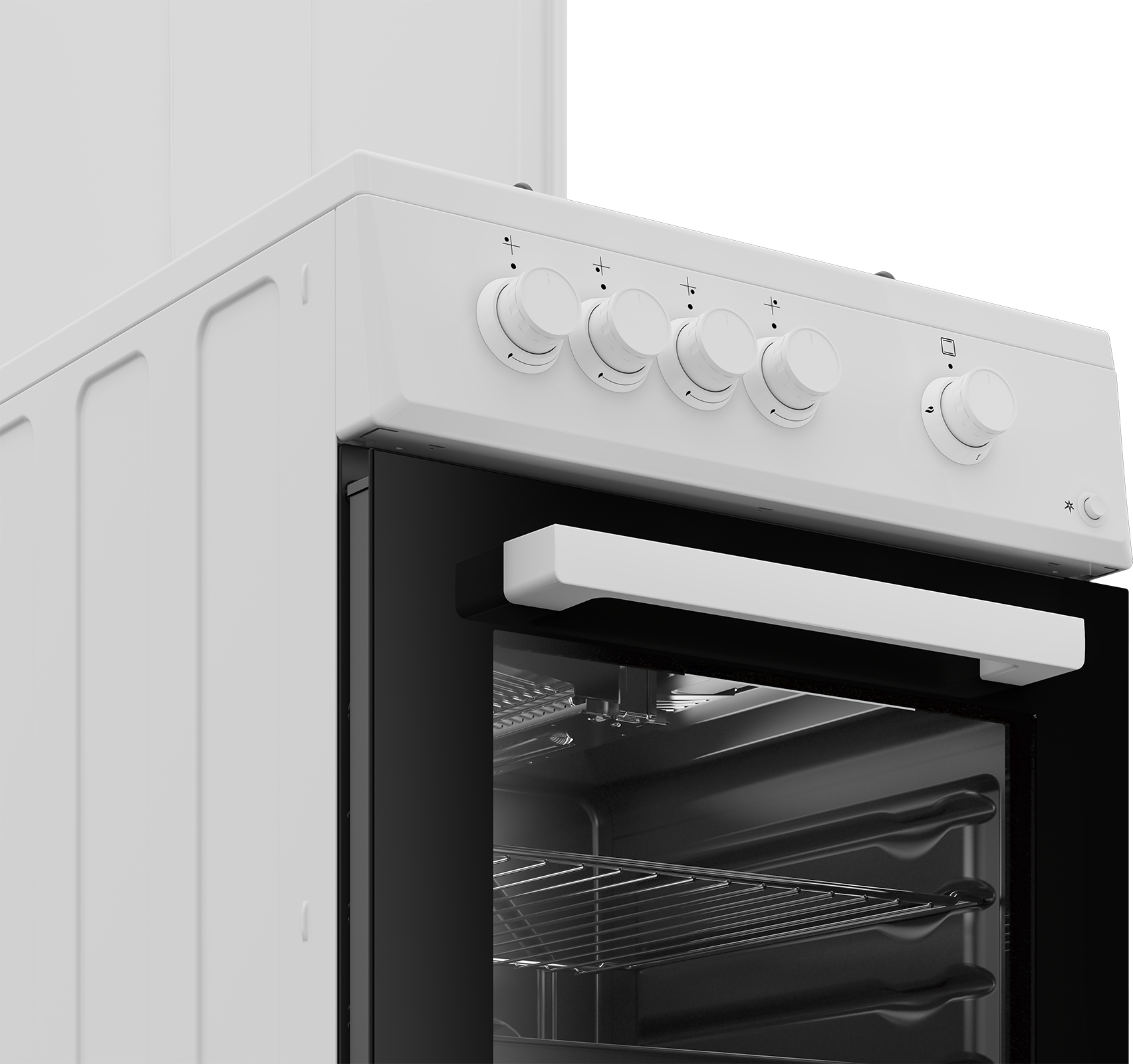 Beko FSG52020DW fornuis Vrijstaand fornuis Gas Gaskookplaat Zwart, Wit