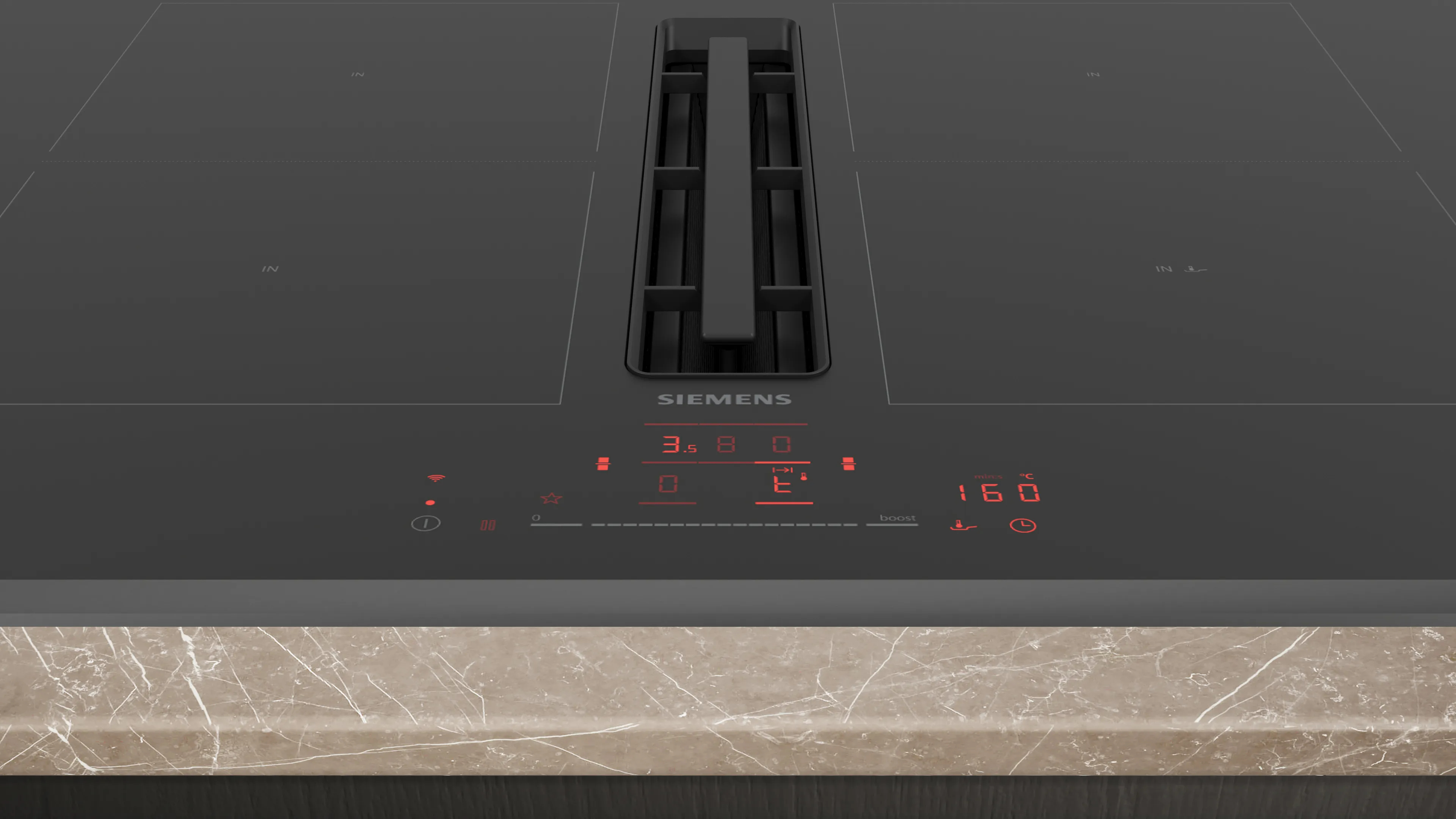 Siemens iQ500 ED851HQ26M kookplaat Zwart Ingebouwd 80 cm Inductiekookplaat zones 4 zone(s)