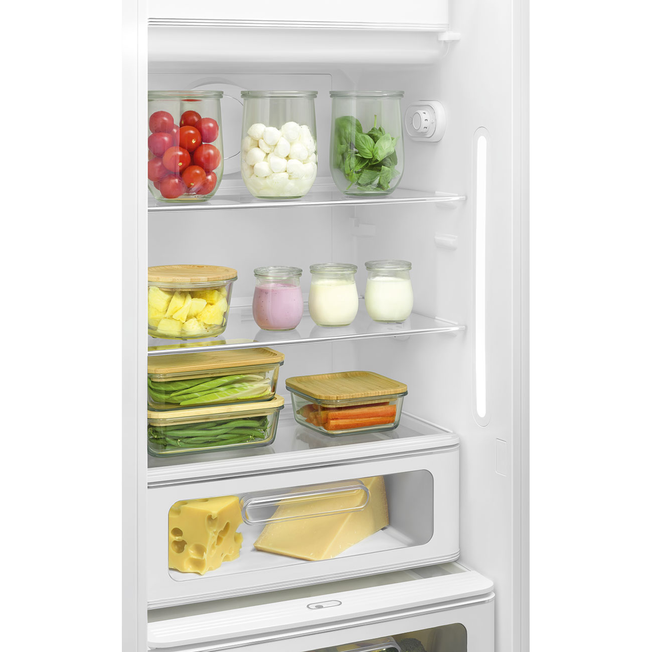 Koelkast SMEG FAB28LCR6 50's Style / C / 244L+26L / 153cm / crème