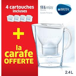 Waterfilter BRITA 1040843 4 filters + gratis Marella White
