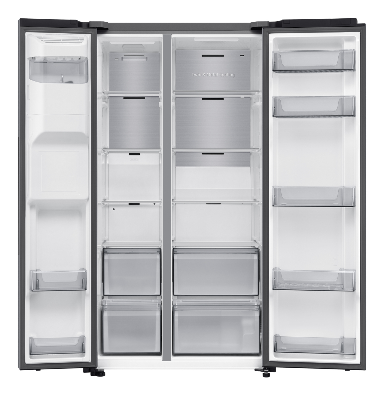 Koelkast SAMSUNG RS70F66KCTEF / SBS / C / mat inox / wifi