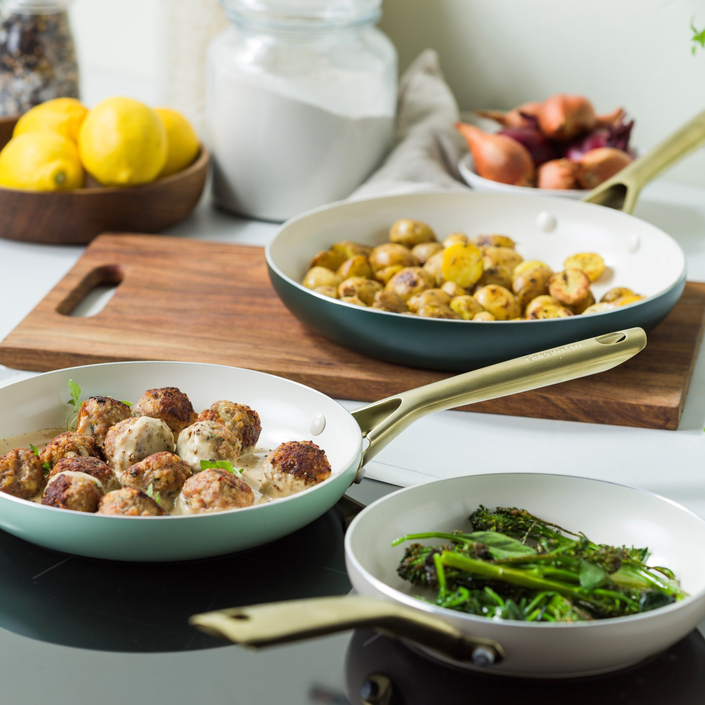 Pannenset GREENPAN CC009018-001 Shades / Natural / 20+24+28cm