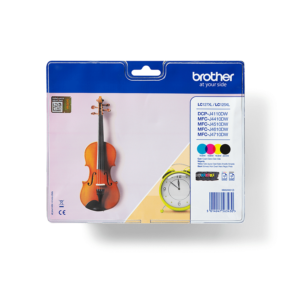 Inktpatroon BROTHER LC-127XLVALBP CMYK Value Pack