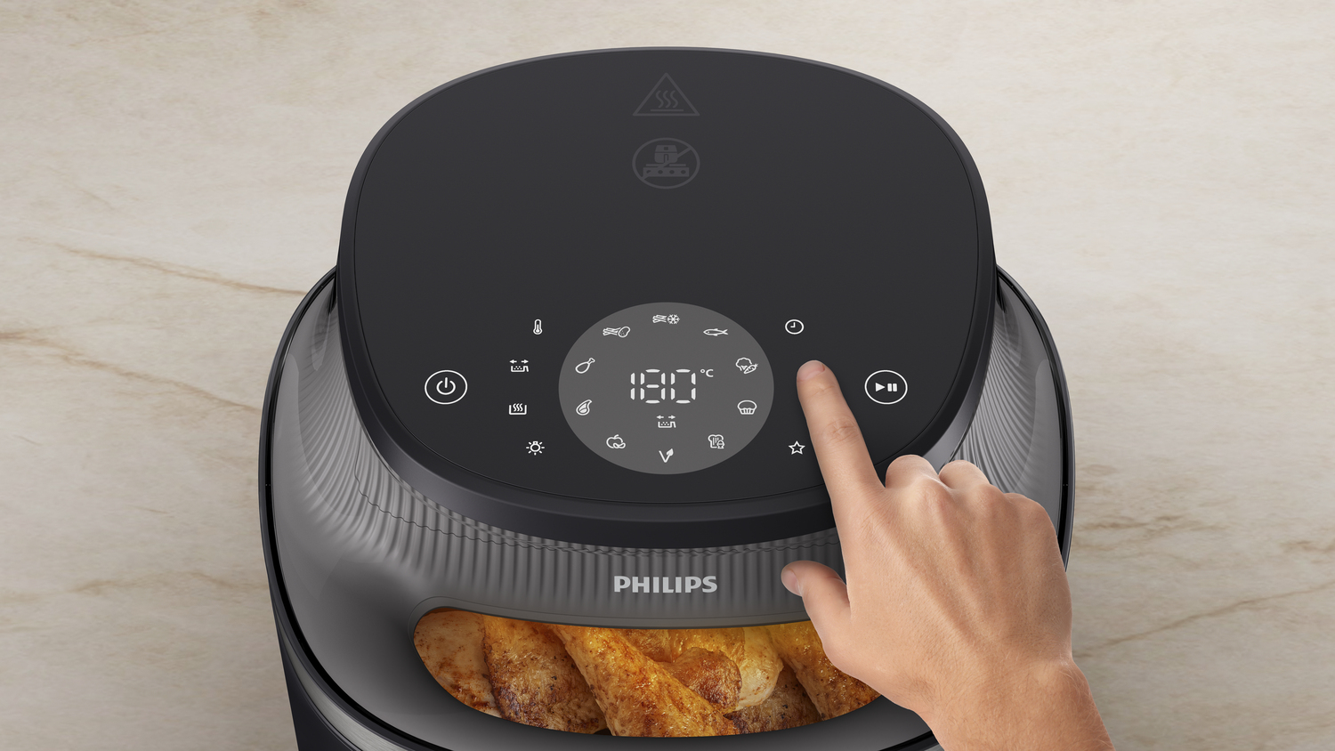 Heteluchtfriteuse PHILIPS NA322/00 - 4.2L / met kijkvenster