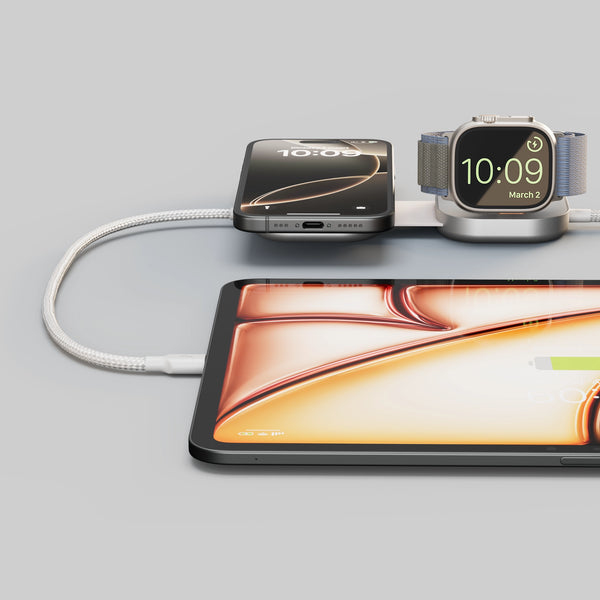 ZENS Charging Cable USB-C > USB-C + Magsafe + Watch Pro 3 White