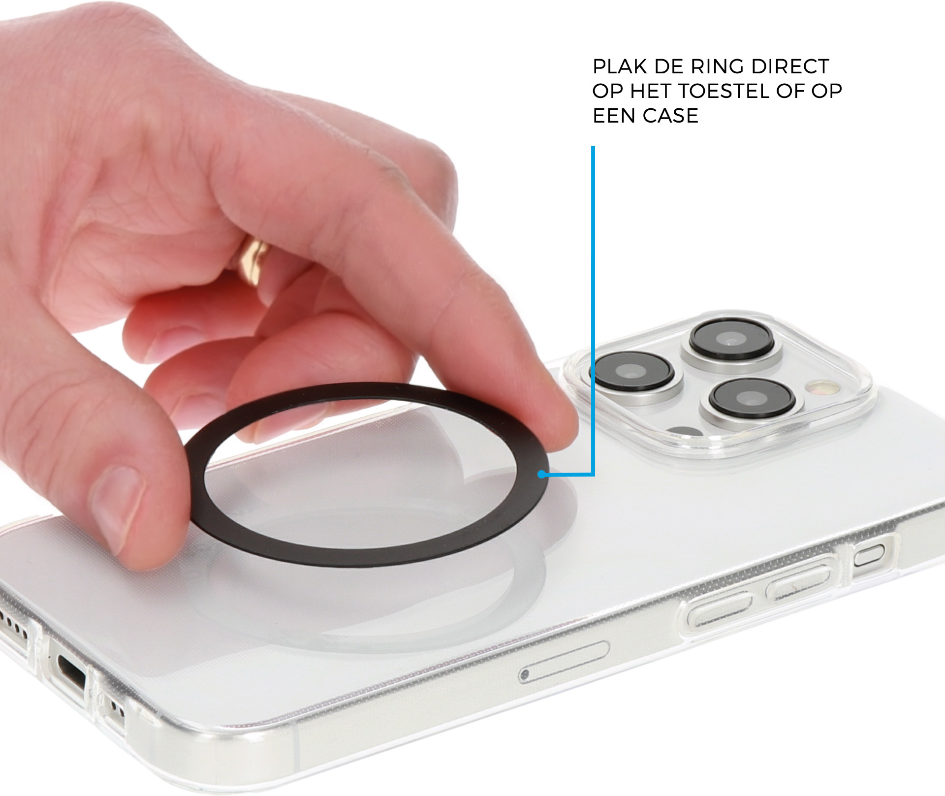 Mobiparts MagSafe compatible Ring Black (2pcs)