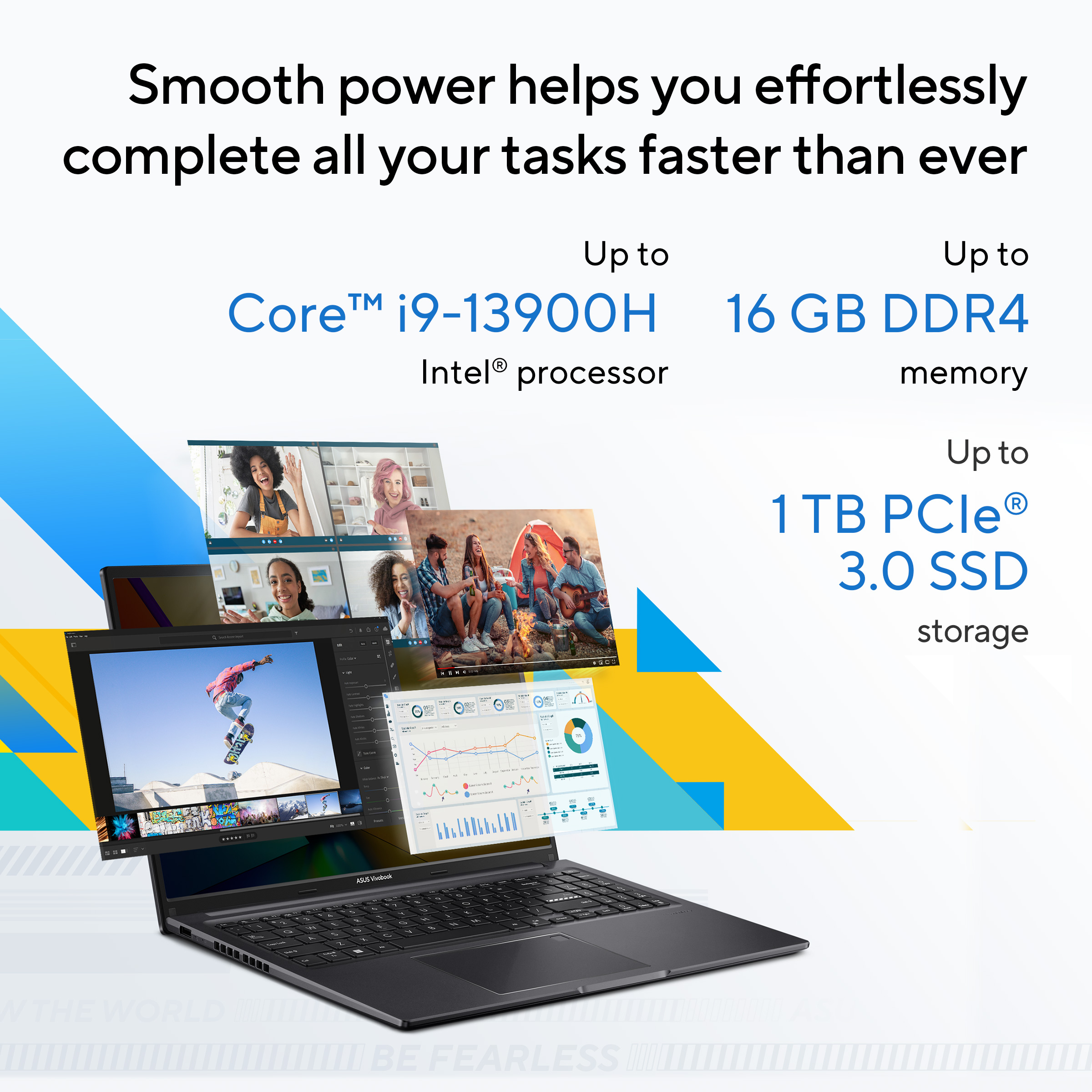 Laptop Asus vivobook 16" X1605VA I9-13900H 32GB 1TB