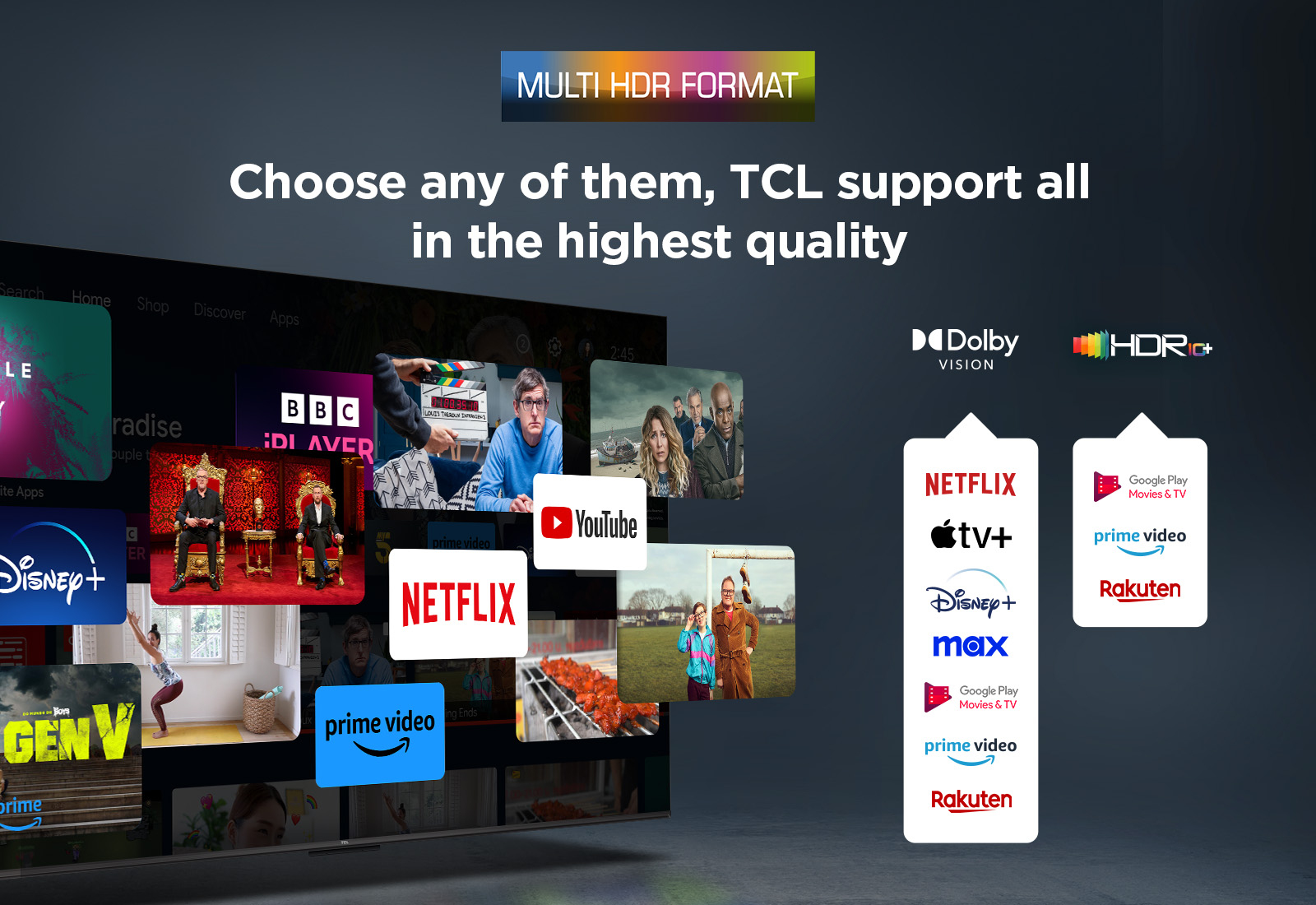 TCL V6C 43V6C tv 109,2 cm (43") 4K Ultra HD Smart TV Wifi Metallic 260 cd/m²