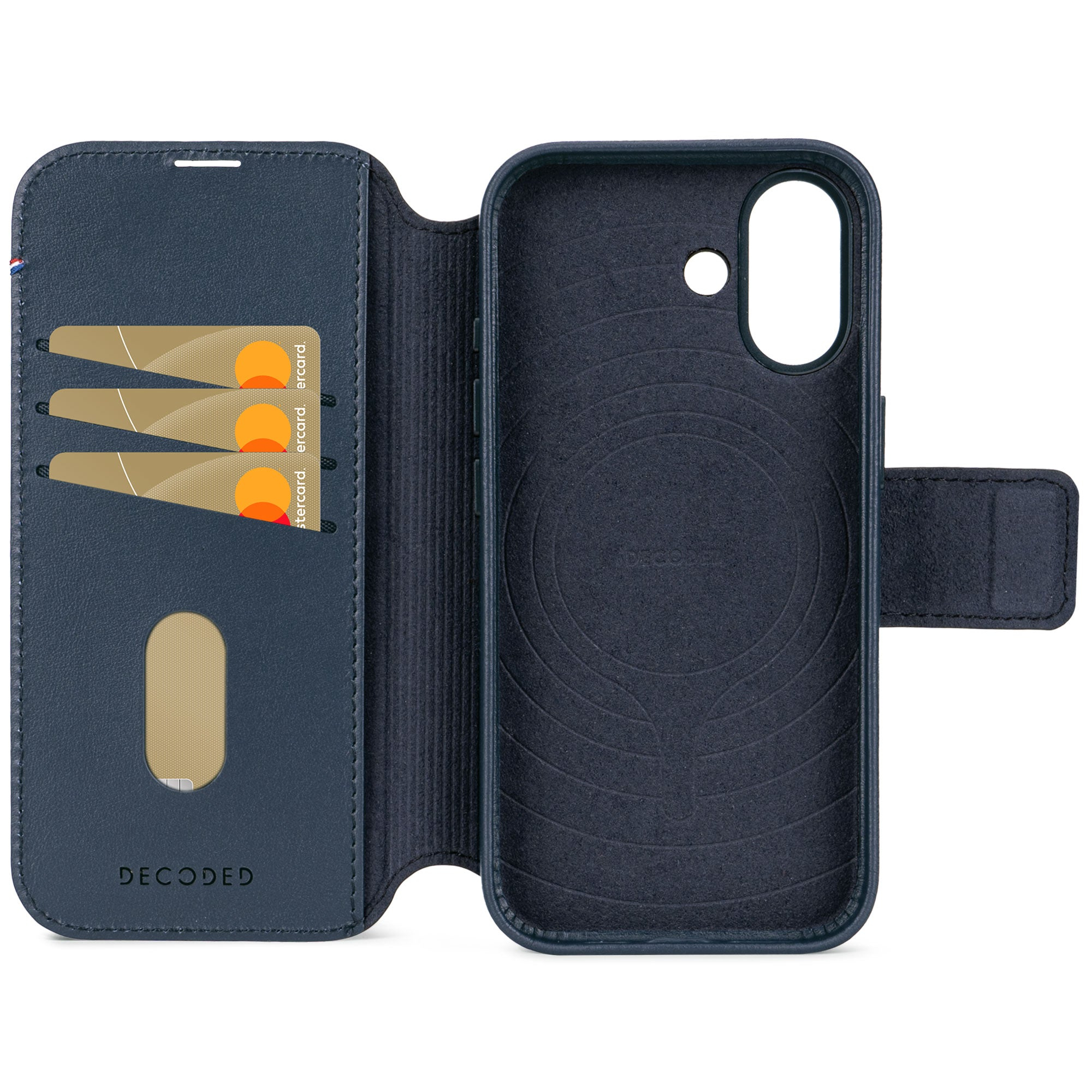 Decoded Leather Detachable Wallet Apple iPhone 17 Navy Shadow