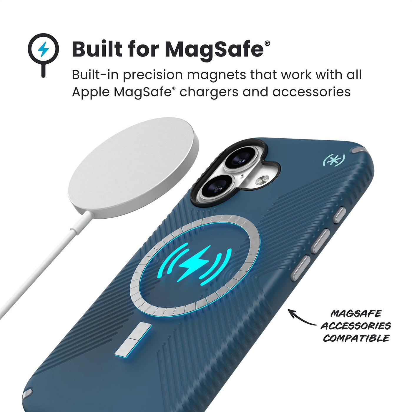 Speck Presidio2 Grip + MS Apple iPhone 17 Deep Sea Blue