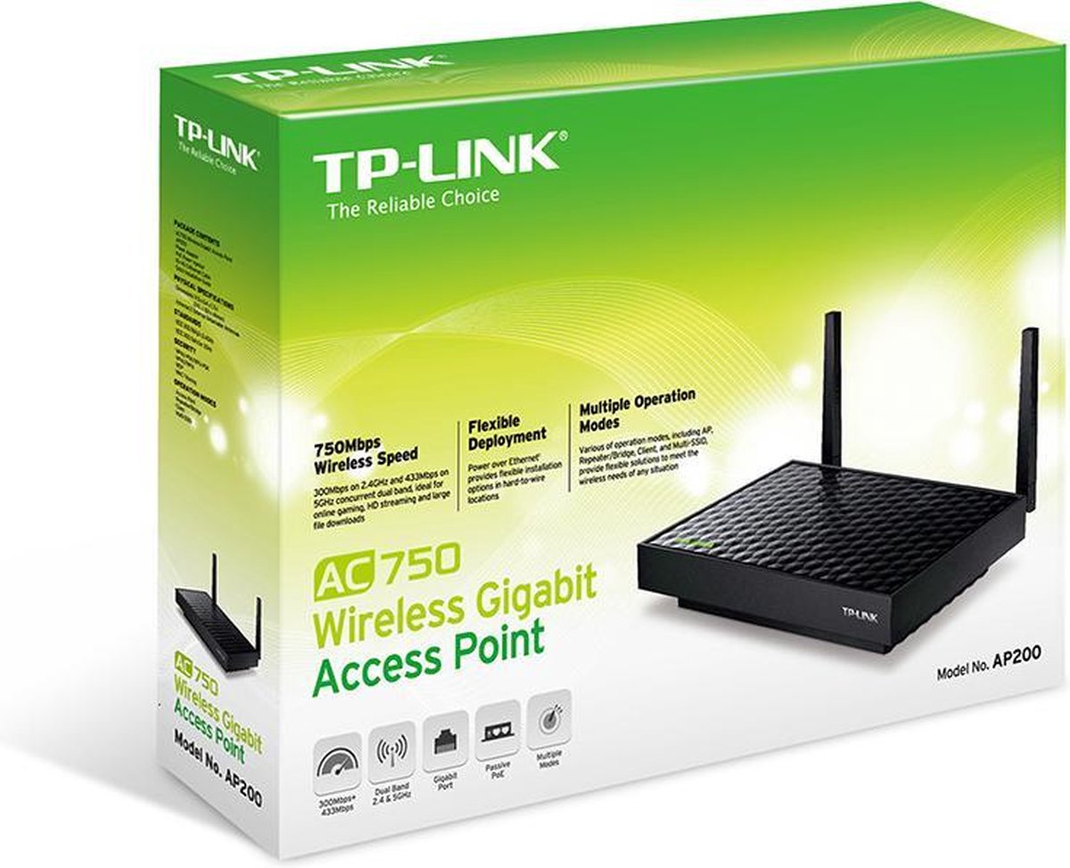 Wirel.R. Ext. Tp-Link AC750 Wireless Gigabit AP200