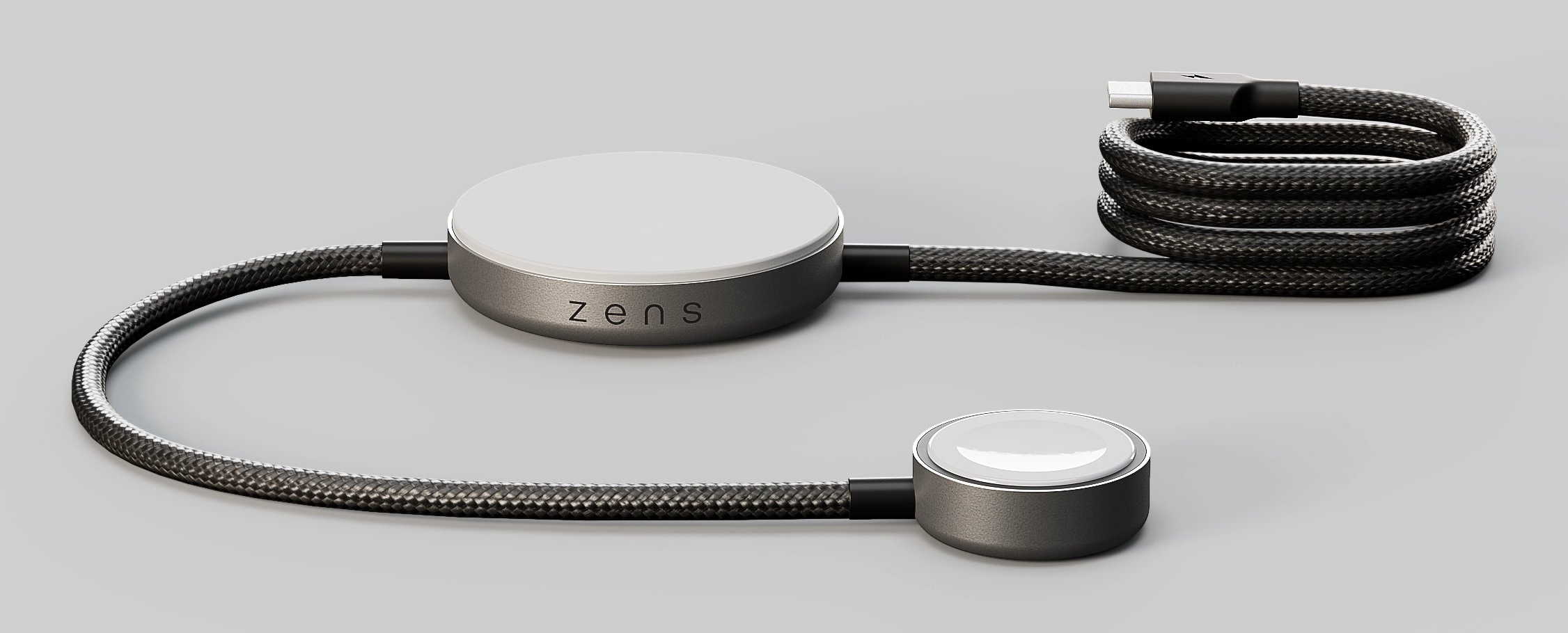 ZENS Charging Cable USB C + Magsafe + Watch Pro Black