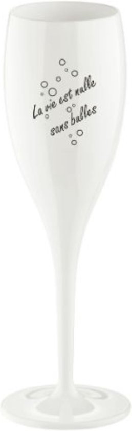 Glas KOZIOL 4052525 Cheers La Vie Est Nulle Sans White 100m