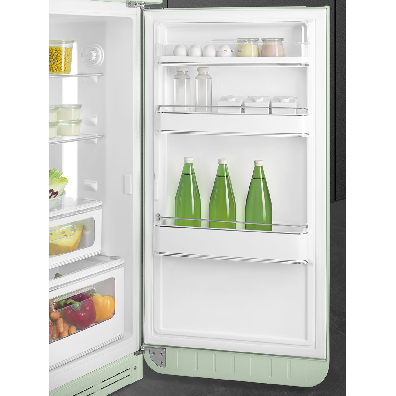 Combi-Koelkast SMEG FAB30RPG6 50's Style / C / 222L+72L / 172cm / pastelgroen