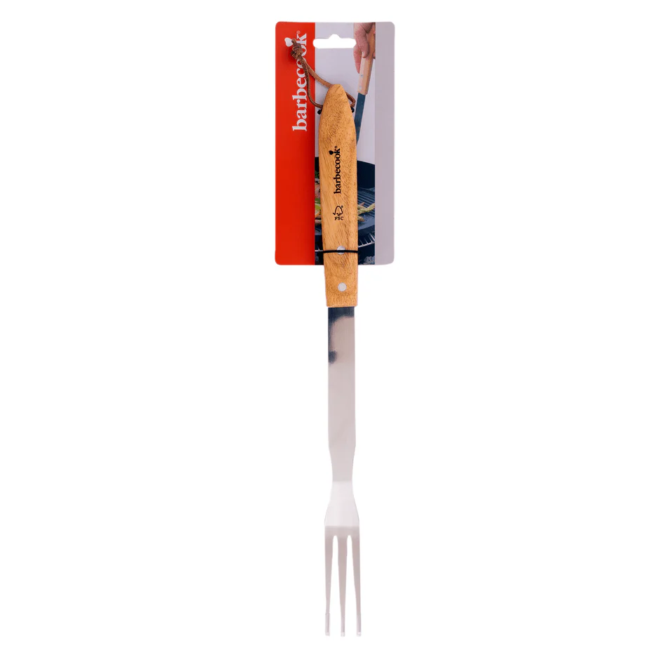 Vork BARBECOOK BC-ACC-7072 - RVS &Rubberhout - 46cm