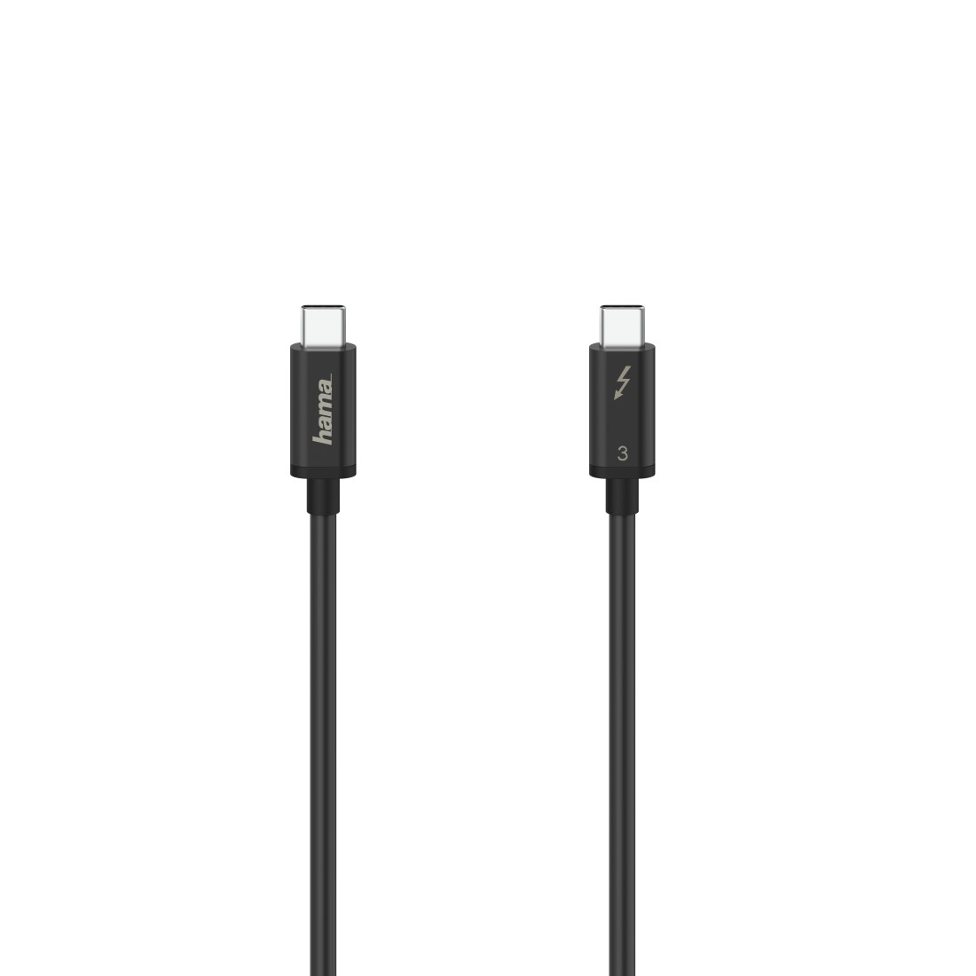 Hama Thunderbolt-3-kabel USB-C, 40Gbit/s, 5A, 100W, 4K 0,5m