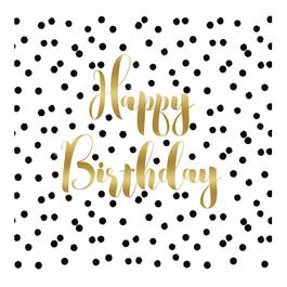 Papieren servetten PPD 1332430 Birthday Confetti / 33x33cm