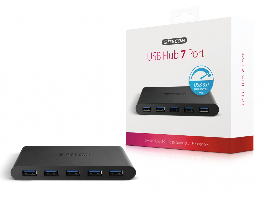 USB Hubs Sitecom USB 3.0 Hub 7 Port