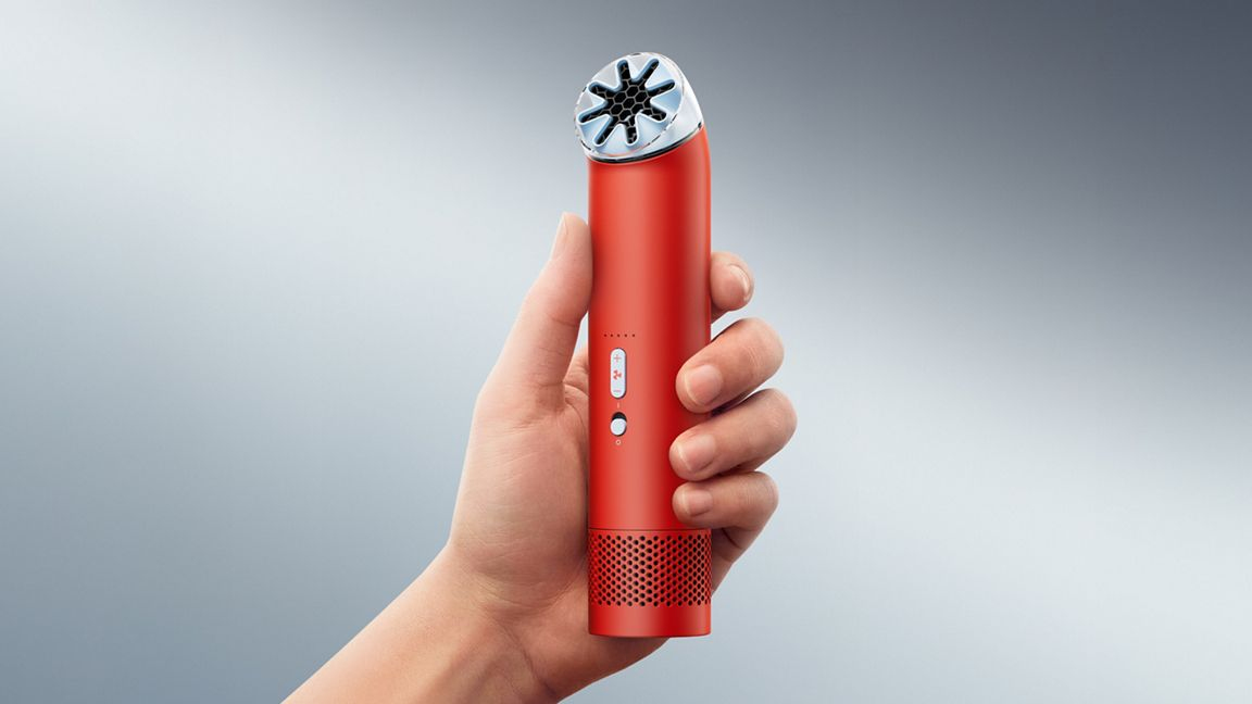 Handventilator DYSON 654845-01 HushJet Mini / Scarlet Red & Pale Blue