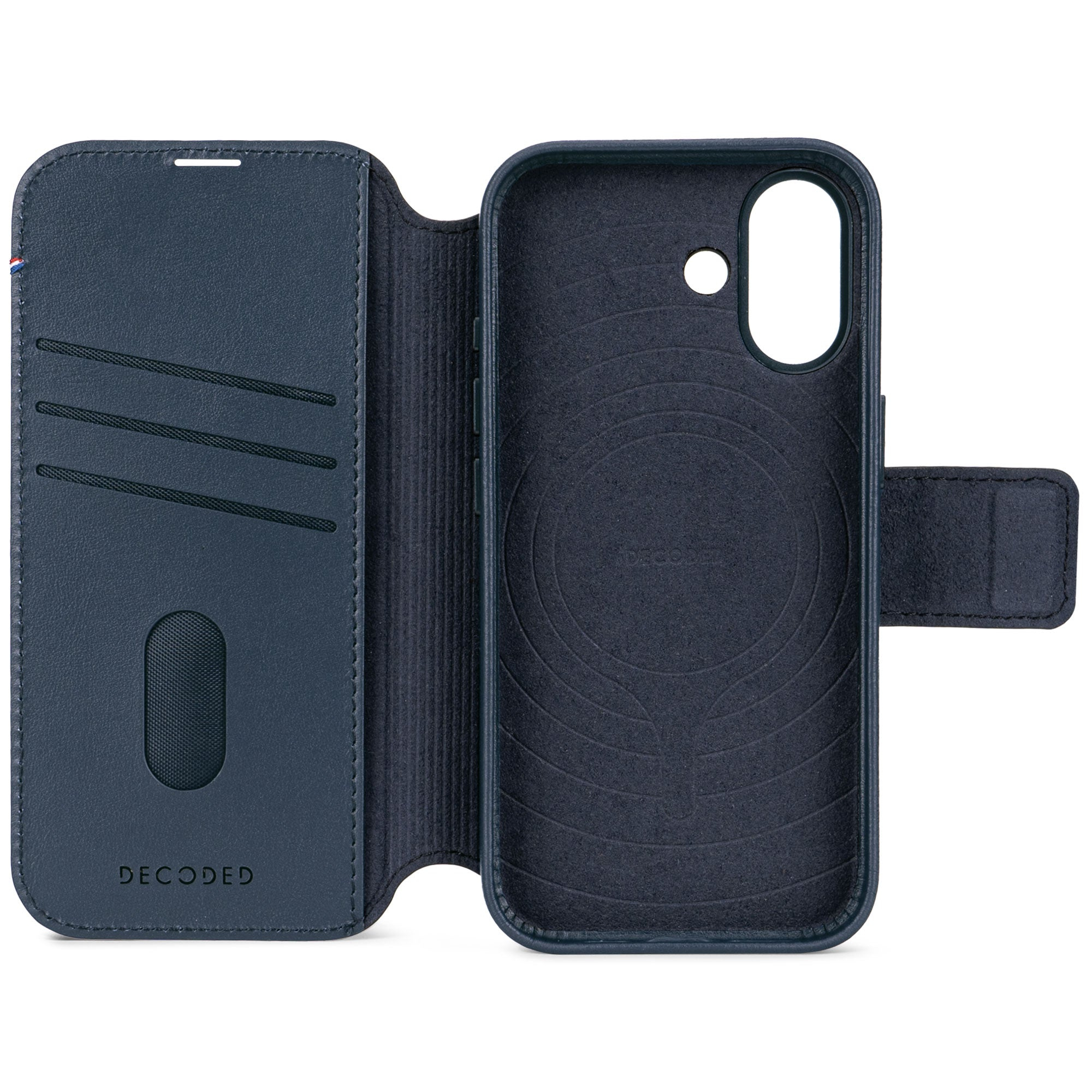 Decoded Leather Detachable Wallet Apple iPhone 17 Navy Shadow