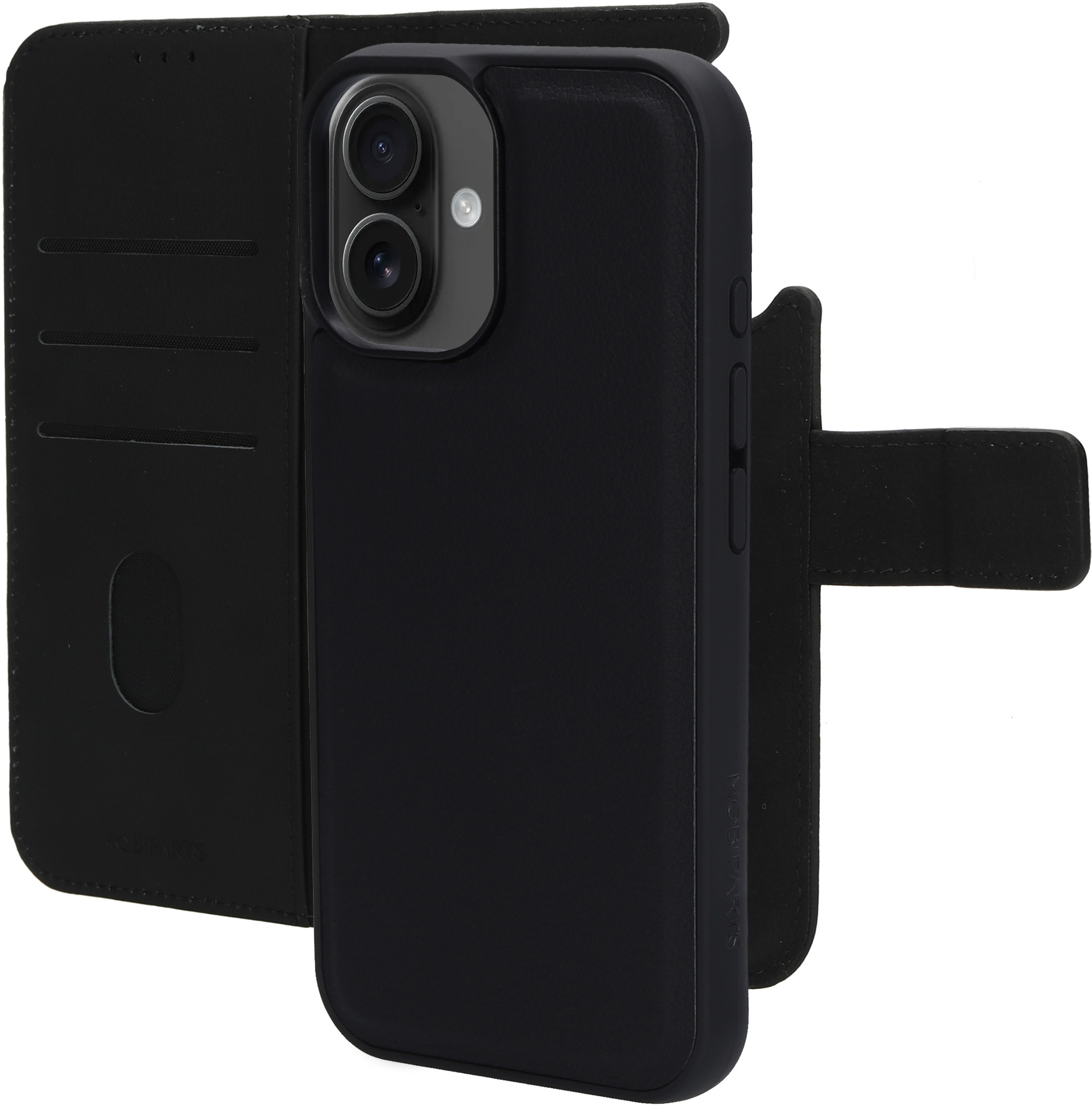Mobiparts Leather 2 in 1 Wallet Case Apple iPhone 16 Black