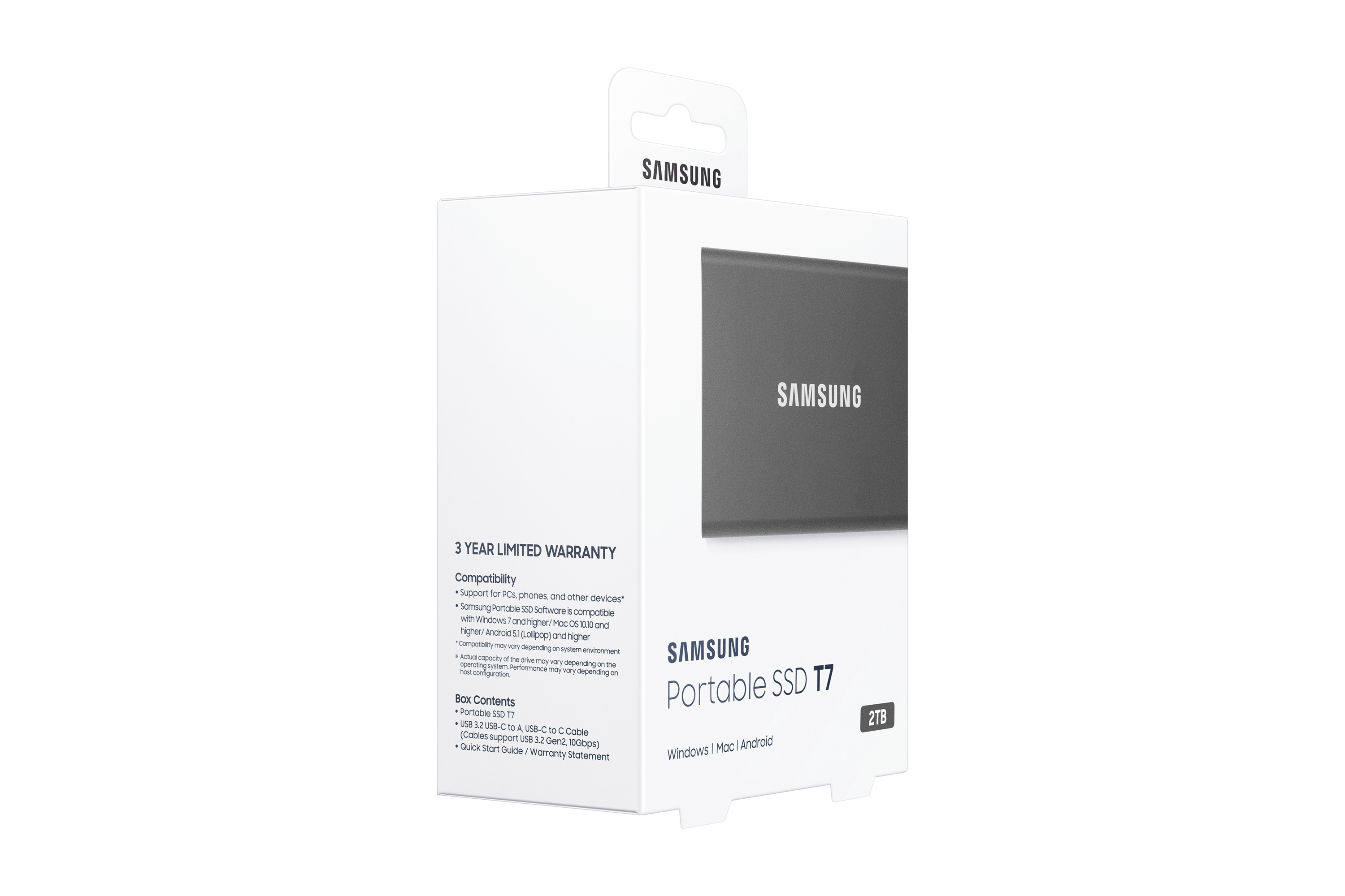 Samsung t7 2to portable ssd grey
